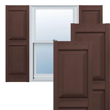 Ekena Millwork Builders Edge, Standard Two Equal Panels, Raised Panel Shutters, 30120035009, PR 030120035009